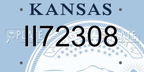 II72308 Kansas License Plate