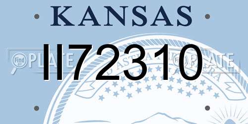 II72310 Kansas License Plate