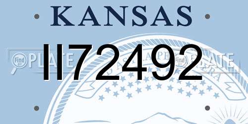 II72492 Kansas License Plate