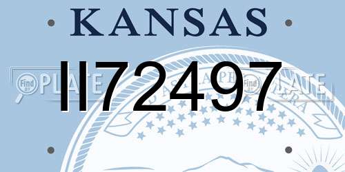 II72497 Kansas License Plate
