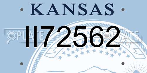 II72562 Kansas License Plate