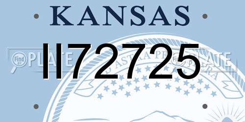 II72725 Kansas License Plate