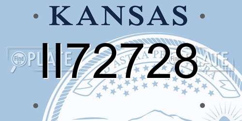 II72728 Kansas License Plate