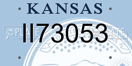 II73053 Kansas License Plate