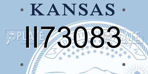 II73083 Kansas License Plate
