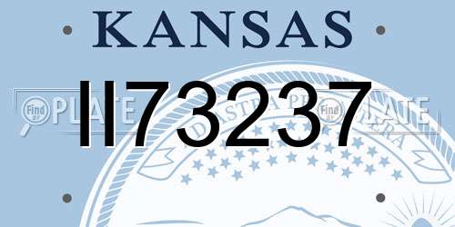 II73237 Kansas License Plate