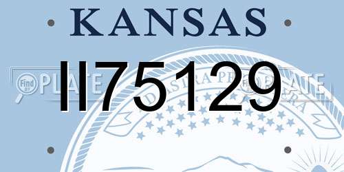 II75129 Kansas License Plate