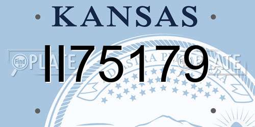 II75179 Kansas License Plate