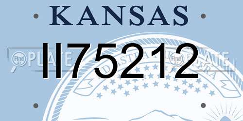 II75212 Kansas License Plate