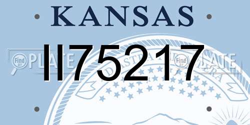 II75217 Kansas License Plate