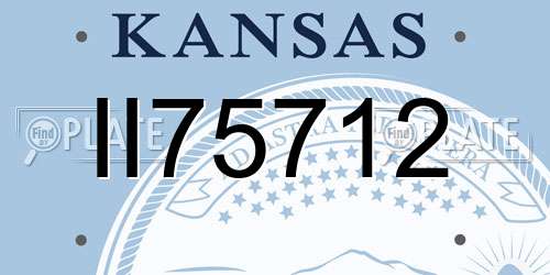 II75712 Kansas License Plate