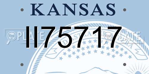 II75717 Kansas License Plate
