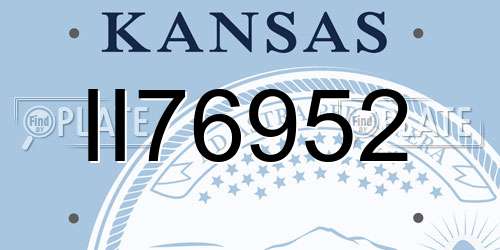 II76952 Kansas License Plate