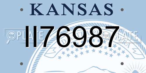 II76987 Kansas License Plate