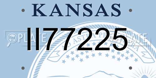 II77225 Kansas License Plate