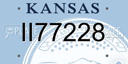 II77228 Kansas License Plate