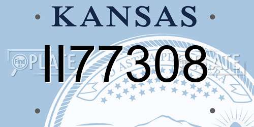 II77308 Kansas License Plate