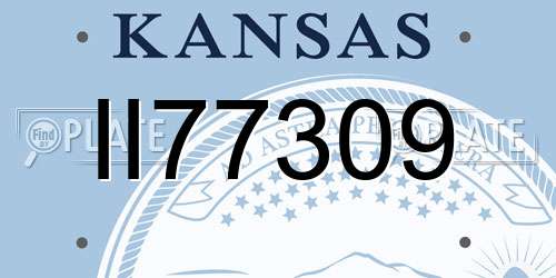 II77309 Kansas License Plate
