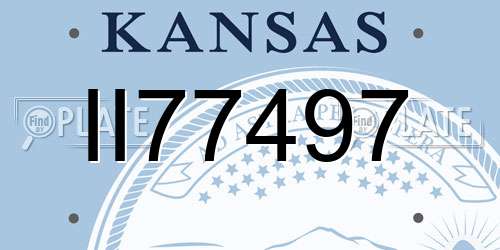 II77497 Kansas License Plate