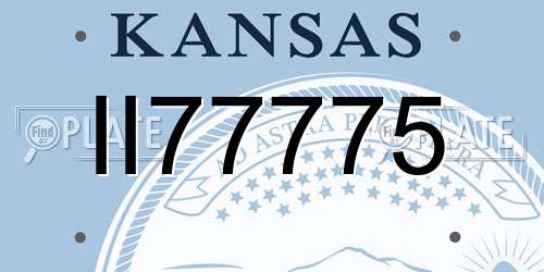 II77775 Kansas License Plate
