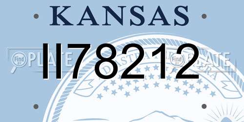 II78212 Kansas License Plate