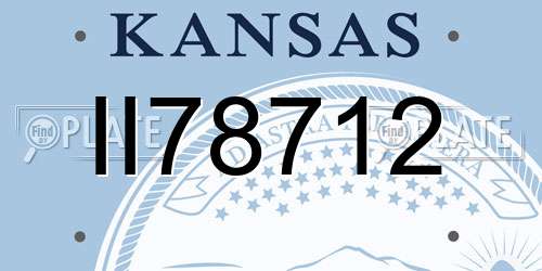 II78712 Kansas License Plate