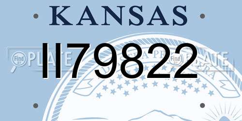 II79822 Kansas License Plate