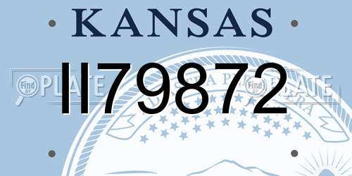 II79872 Kansas License Plate