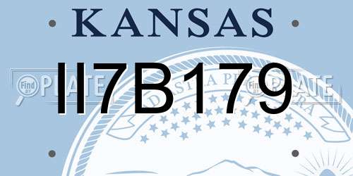 II7B179 Kansas License Plate