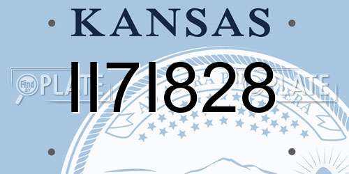 II7I828 Kansas License Plate
