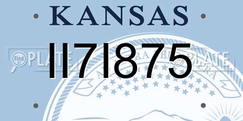 II7I875 Kansas License Plate