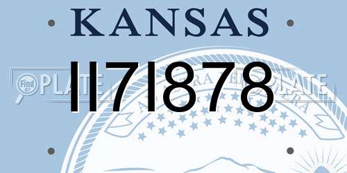 II7I878 Kansas License Plate