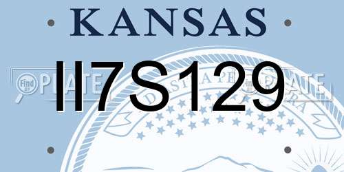 II7S129 Kansas License Plate