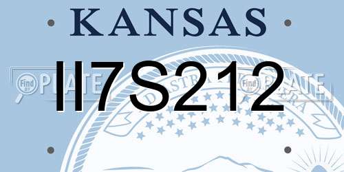 II7S212 Kansas License Plate