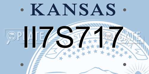II7S717 Kansas License Plate