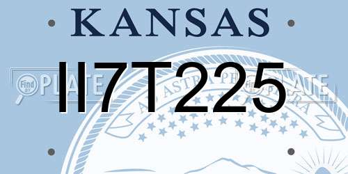 II7T225 Kansas License Plate