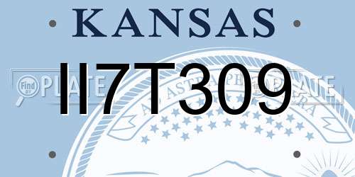 II7T309 Kansas License Plate