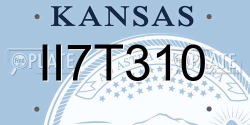 II7T310 Kansas License Plate