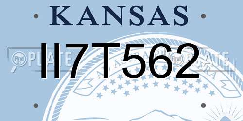 II7T562 Kansas License Plate