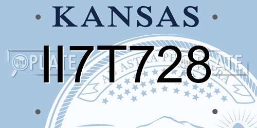 II7T728 Kansas License Plate