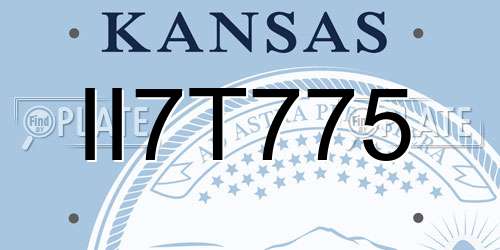 II7T775 Kansas License Plate