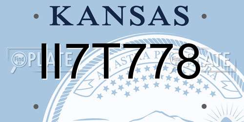 II7T778 Kansas License Plate