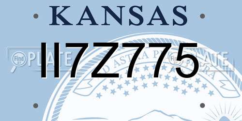 II7Z775 Kansas License Plate