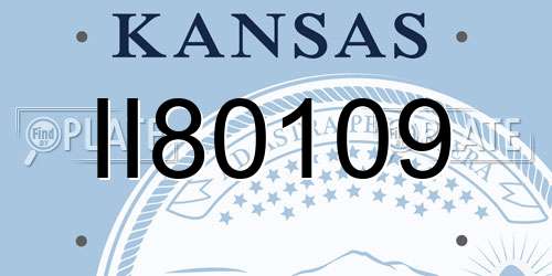 II80109 Kansas License Plate