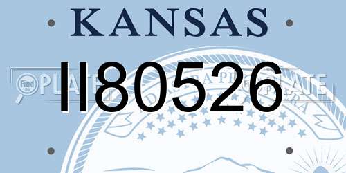 II80526 Kansas License Plate