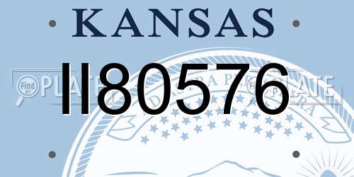 II80576 Kansas License Plate