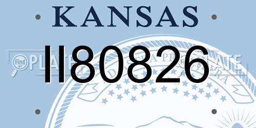 II80826 Kansas License Plate