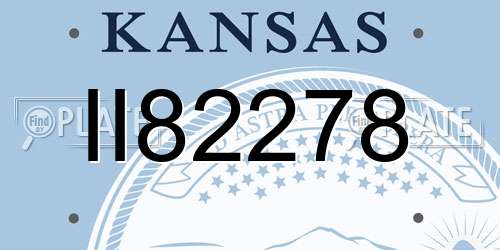 II82278 Kansas License Plate