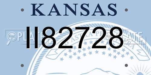 II82728 Kansas License Plate