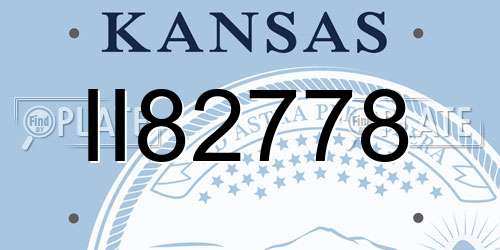 II82778 Kansas License Plate